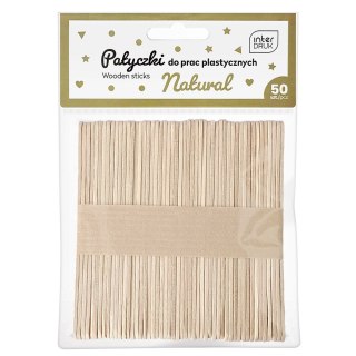 Patyczki naturalne DO prac plastycznych 5902277337269 50 szt Interdruk (113x10 50 szt)