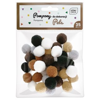 Pompony PETS 5902277337238 tęczowe 36 szt Interdruk (35szt)