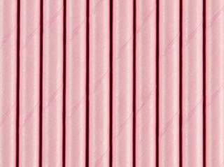 Słomka papierowe, j. róż, 19,5cm 10 szt Partydeco (SPP9-081J)