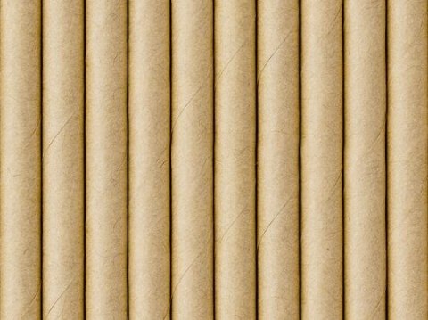 Słomka papierowe, kraft, 19.5cm 10 szt Partydeco (SPP9-031)