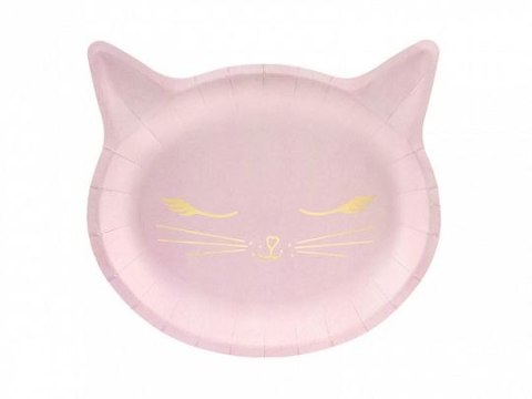 Talerz jednorazowy Kotek papier śr. 200mm 6 szt Partydeco (TPP42)