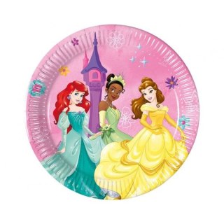 Talerz jednorazowy Księżniczki papier śr. 200mm 8 szt Godan (94053)