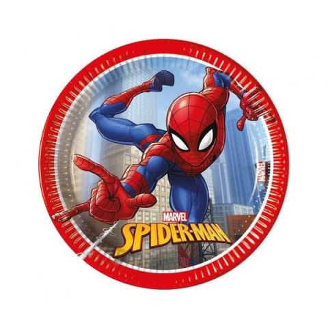 Talerz jednorazowy Spiderman papier śr. 200mm 8 szt Godan (94054)