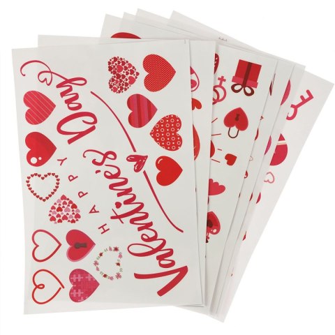 Dekoracja Walentynkowa dekoracja okna - elektrostatyczna Arpex (WA3865)