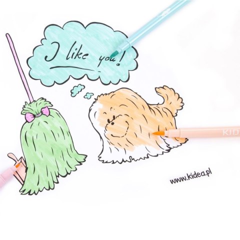 Flamaster Pastel 12 kol. Kidea (FDPBB12KA)