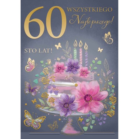 Kartka składana A5 Karnet A5 60 URODZINY Henry (5907465668507)