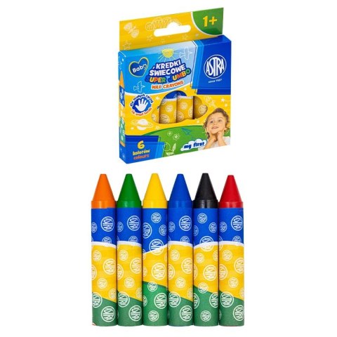 Kredki świecowe SUPER JUMBO 6 kol. Astra Baby (316023001)