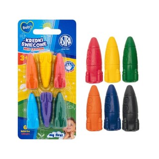 Kredki świecowe kształcie rakiety 6 kol. Astra Artea (316023002)