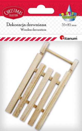 Ozdoba drewniana Craft-Fun Series Sanie drewniane Titanum (24BR0201-235)