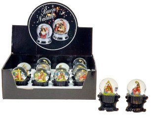 Ozdoba świąteczna kula śnieżna 8x4cm Adar (606098)