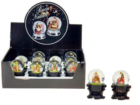 Ozdoba świąteczna kula śnieżna 8x4cm Adar (606098)