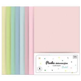 Arkusz piankowy pianka dekoracyjna Pastel kolor: mix 8 ark. Interdruk (IPIANC-020)