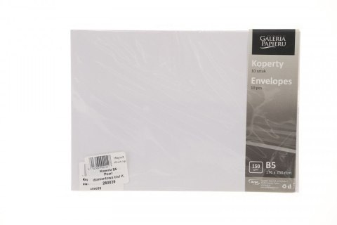 Koperta B5 pearl diamentowa biel biała diamentowa Galeria Papieru (280039) 10 sztuk