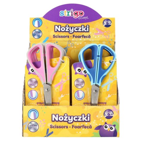 Nożyczki granat-różowe/ różowo-szare HB 5905658809744 Strigo (SSC368/369)