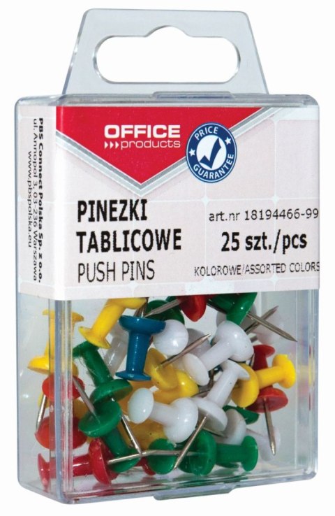 Pinezki beczułki kolor: mix 25 szt Office Products (18194466-99)