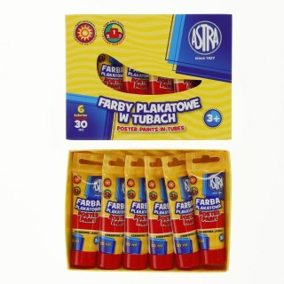 Farby plakatowe kolor: czerwony jasny 30ml 1 kolor. Astra