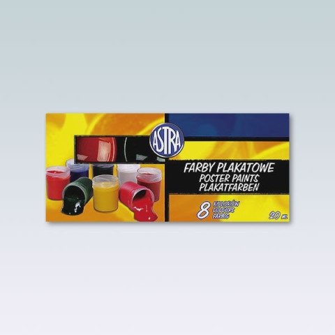 Farby plakatowe kolor: mix 20ml 8 kolor. Astra (83112903)
