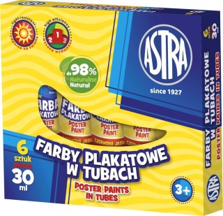 Farby plakatowe kolor: zielony ciemny 30ml 1 kolor. Astra