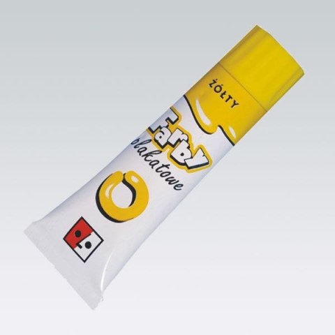 Farby plakatowe kolor: żółty 30ml 1 kolor. Spółdzielnia JEDNOŚĆ