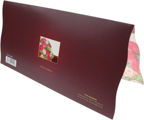 Kartka składana DL brokat bn Panorama (DL)