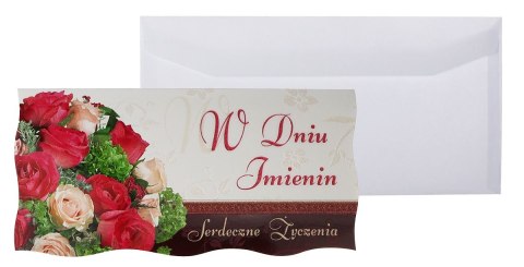 Kartka składana DL brokat bn Panorama (DL)