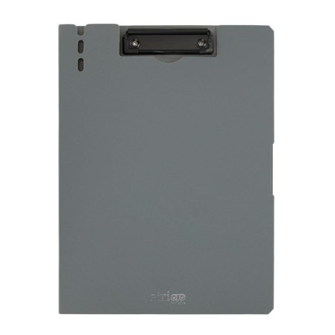 Deska z klipem (podkład do pisania) A4 szara Strigo (z górnym klipem)