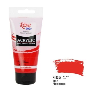 Farba akrylowa czerwona kolor: czerwony 75ml Rosa