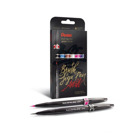 Flamaster 6 kol. Pentel (SESF30-st6ACENPVPL)