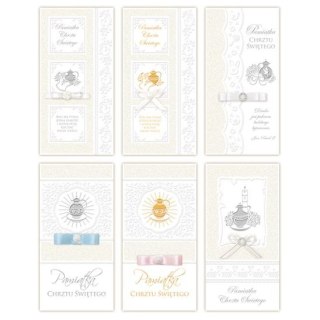 Kartka składana DL laurka dl exclusive brokat chrzest (5902221807954)