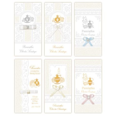 Kartka składana DL laurka dl exclusive brokat chrzest (5902221807954)