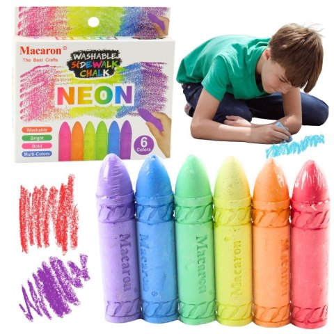 Kreda chodnikowa neon mix Best Way (21522) 6 sztuk