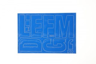 Litery samoprzylepne niebieski Farro