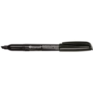 Marker permanentny wkład czarny 1,0-4,2mm ścięta końcówka Titanum (PY1002-GY)