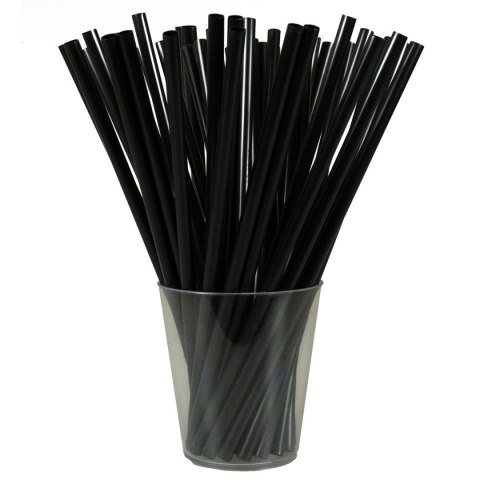 Słomka wielorazowe - proste czarne 20 szt Arpex (KS1960)