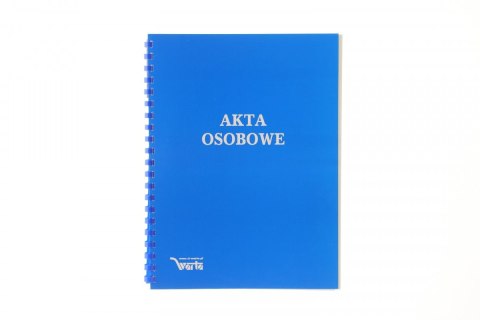 Teczka do akt osobowych A4 ABCDE niezadrukowana niebieski karton Warta (1824-339-093)