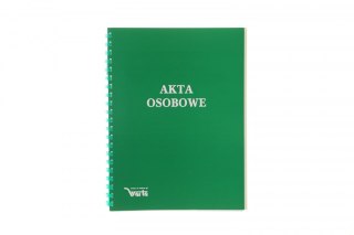 Teczka do akt osobowych A4 ABCDE niezadrukowana zielony karton Warta (1824-339-094)