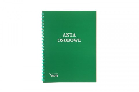 Teczka do akt osobowych A4 ABCDE niezadrukowana zielony karton Warta (1824-339-094)