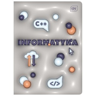 Zeszyt tematyczny A5 HYBRID INFORMATYKA 60k. 70g krata Interdruk (+pigułka wiedzy)
