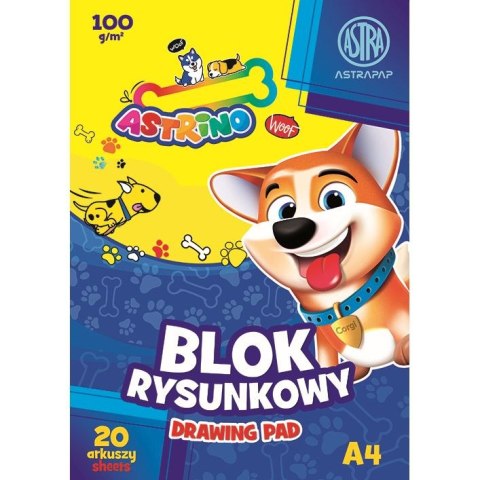 Blok rysunkowy ASTRINO A4 biały 80g 20k Astra (106021011)