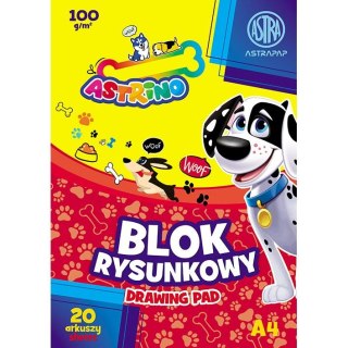 Blok rysunkowy ASTRINO A4 biały 80g 20k Astra (106021011)