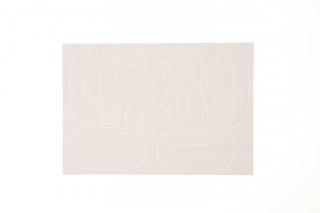 Cyfry samoprzylepne białe Farro