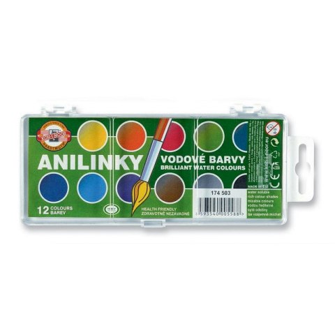 Farby akwarelowe 020308 12 kolor. Koh-I-Noor