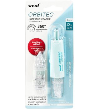 Korektor w taśmie (myszka) QSR-506 niebieski 5x6 [mm*m] Oval (160-2401)