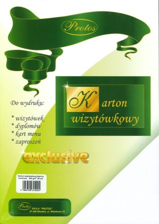Papier ozdobny (wizytówkowy) A4 tkanina workowa biały 230g Protos