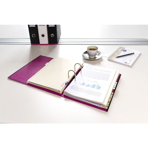 Segregator dźwigniowy My Colour A4 80mm czarny/różowy Elba (100081035)