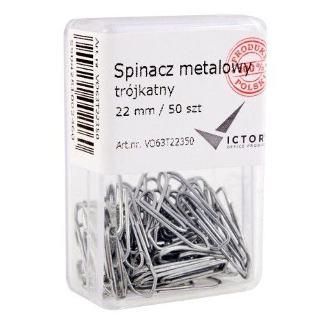 Spinacze trójkątny VO63T22350 22mm 50 szt Victory Office