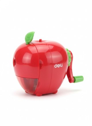 Temperówka jABŁKO NA KORBKĘ 5921734906595 czerwony plastik Deli (E0659 CZERWONE)