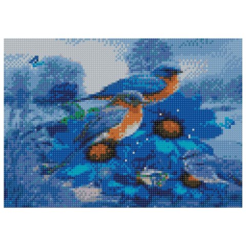 Zestaw kreatywny Diamentowa mozaika 30x40cm Ptaszki Flamingo Line (TMW25273)