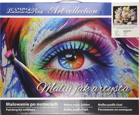 Zestaw kreatywny Malowanie po numerach 40x50cm Bukiet Flamingo Line (FSY222)