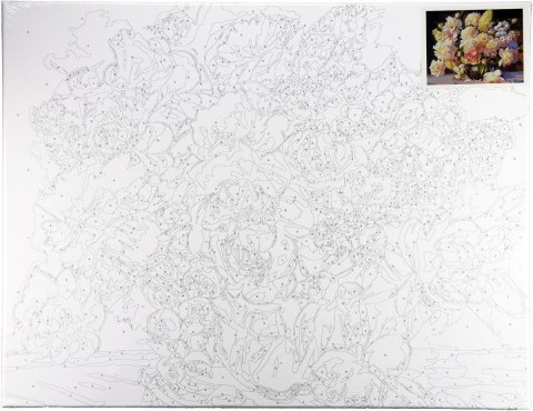 Zestaw kreatywny Malowanie po numerach 40x50cm Bukiet Flamingo Line (FSY222)